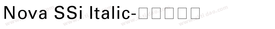 Nova SSi Italic字体转换